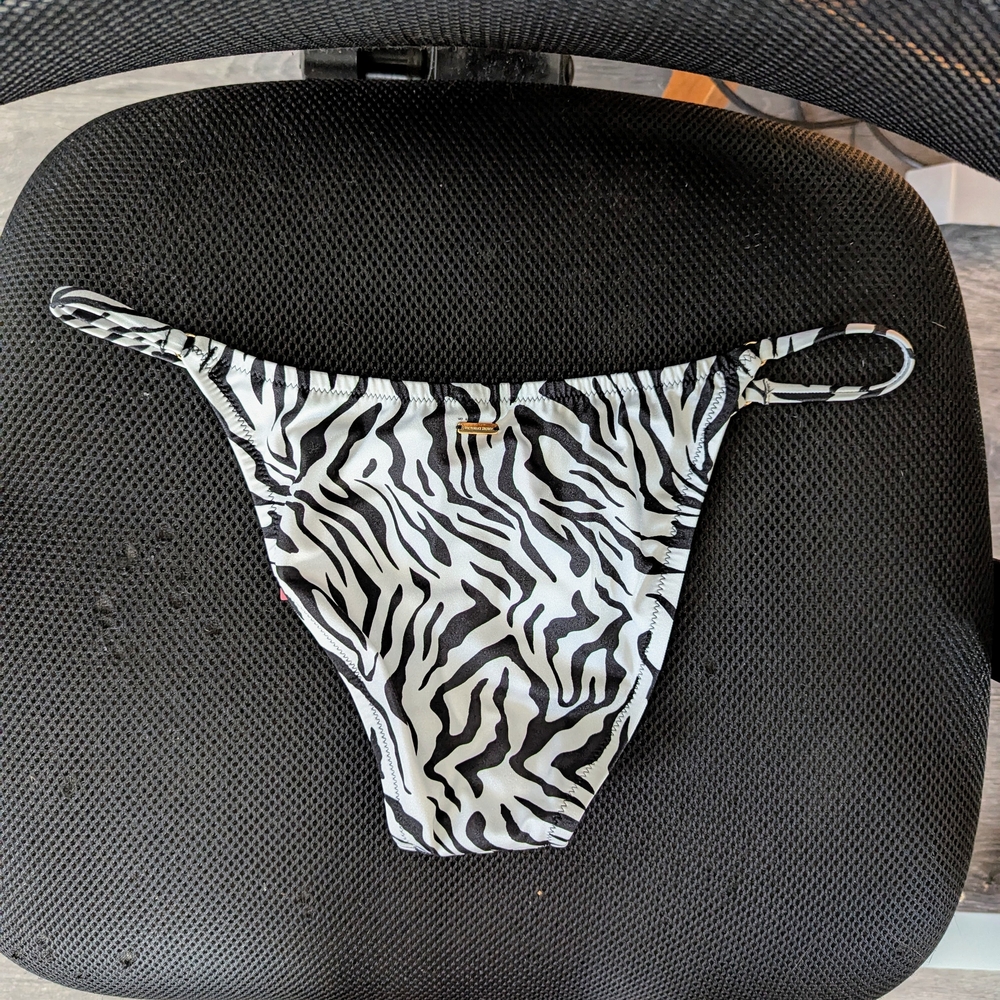 Women's Zebra Print Bikini Bottom - Picture 2 of 5